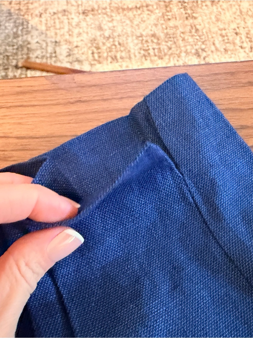 NWT Women's Size 4 The limited 100% Linen Navy Blue Pants Flat Front Casual - Picture 2 of 8